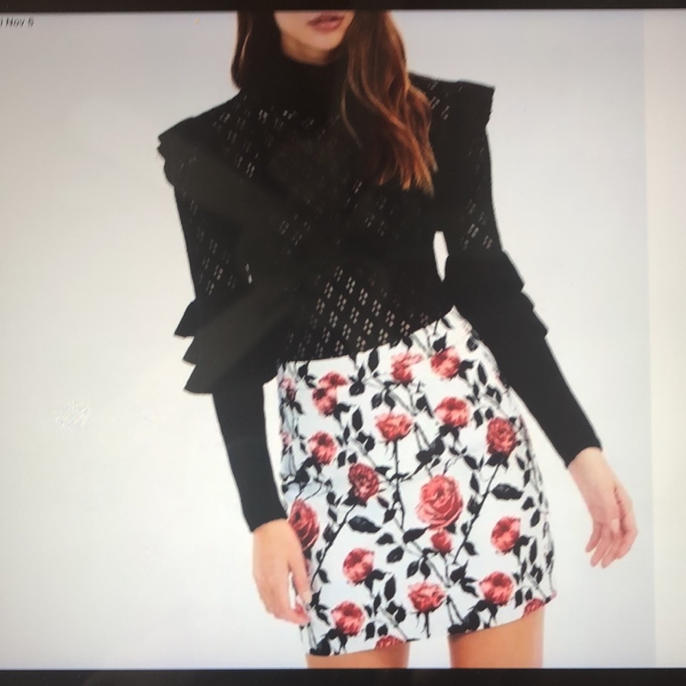 Anthropologie Asilio Case of Roses Skirt in Floral Mini Size US 4